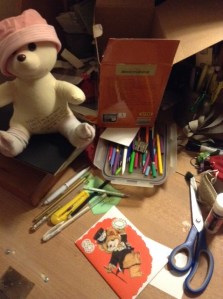 Getting the birthday box ready..