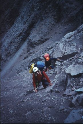 With Geoff Little on our first day of getting over the fear, aconcagua south face