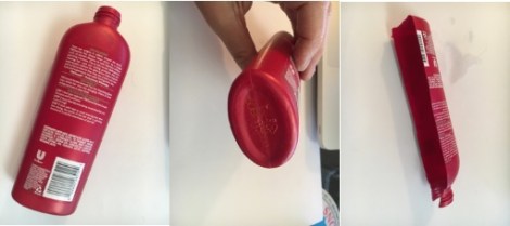 shampoo bottle cutting